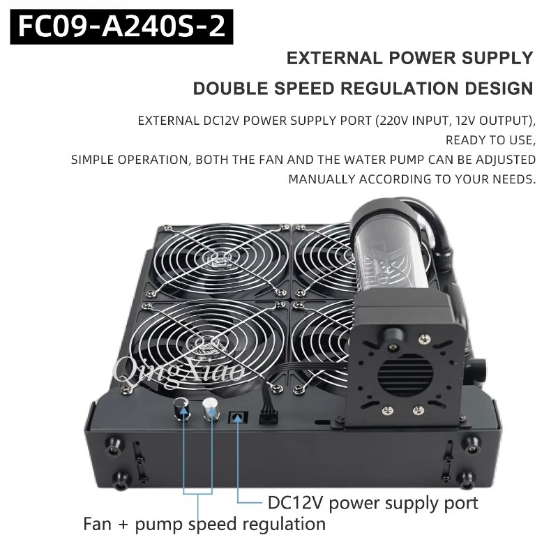 External Radiator Water Cooling Kit - مجموعة تبريد خارجية متكاملة مع 4