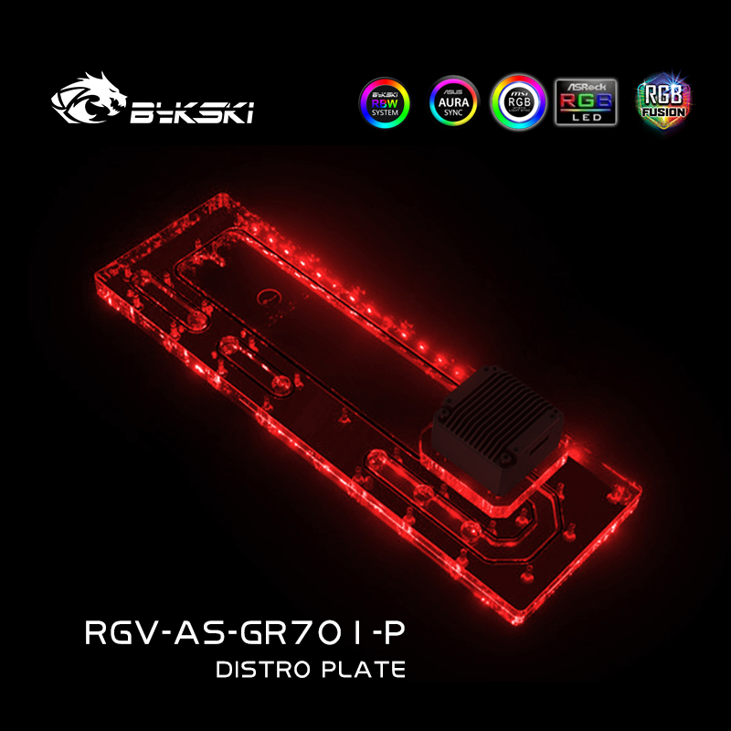 BYKSKI لوحة توزيع خزان أكريليك - مراجعة Distro Plate Ddc Pump Combo وسعره